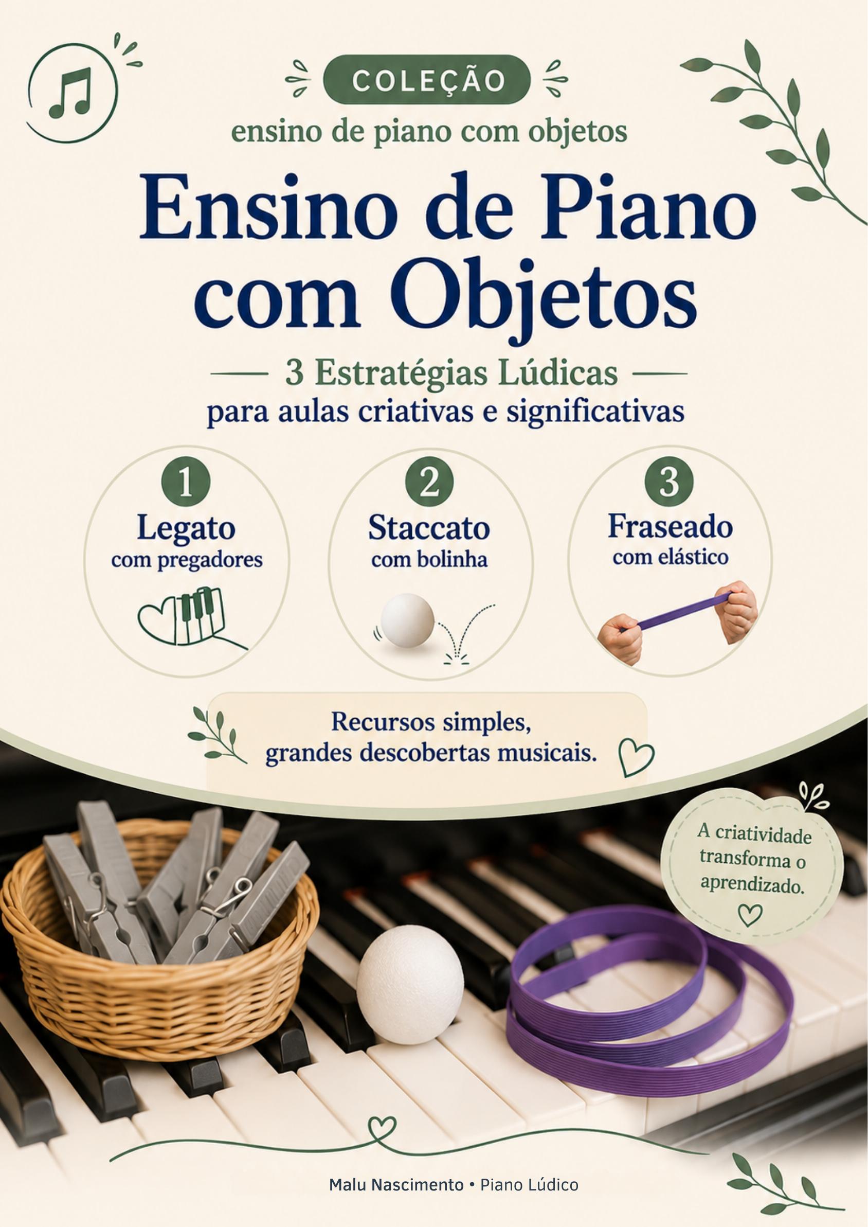 Capa da coleção Ensino de Piano com Objetos